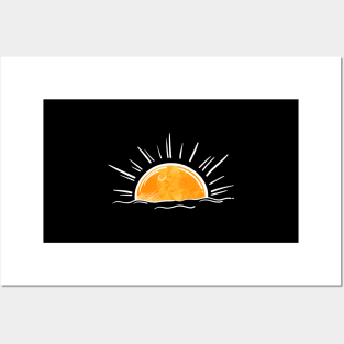 Simple Art Of Sun Shines With Full Of Positive Energy Posters and Art